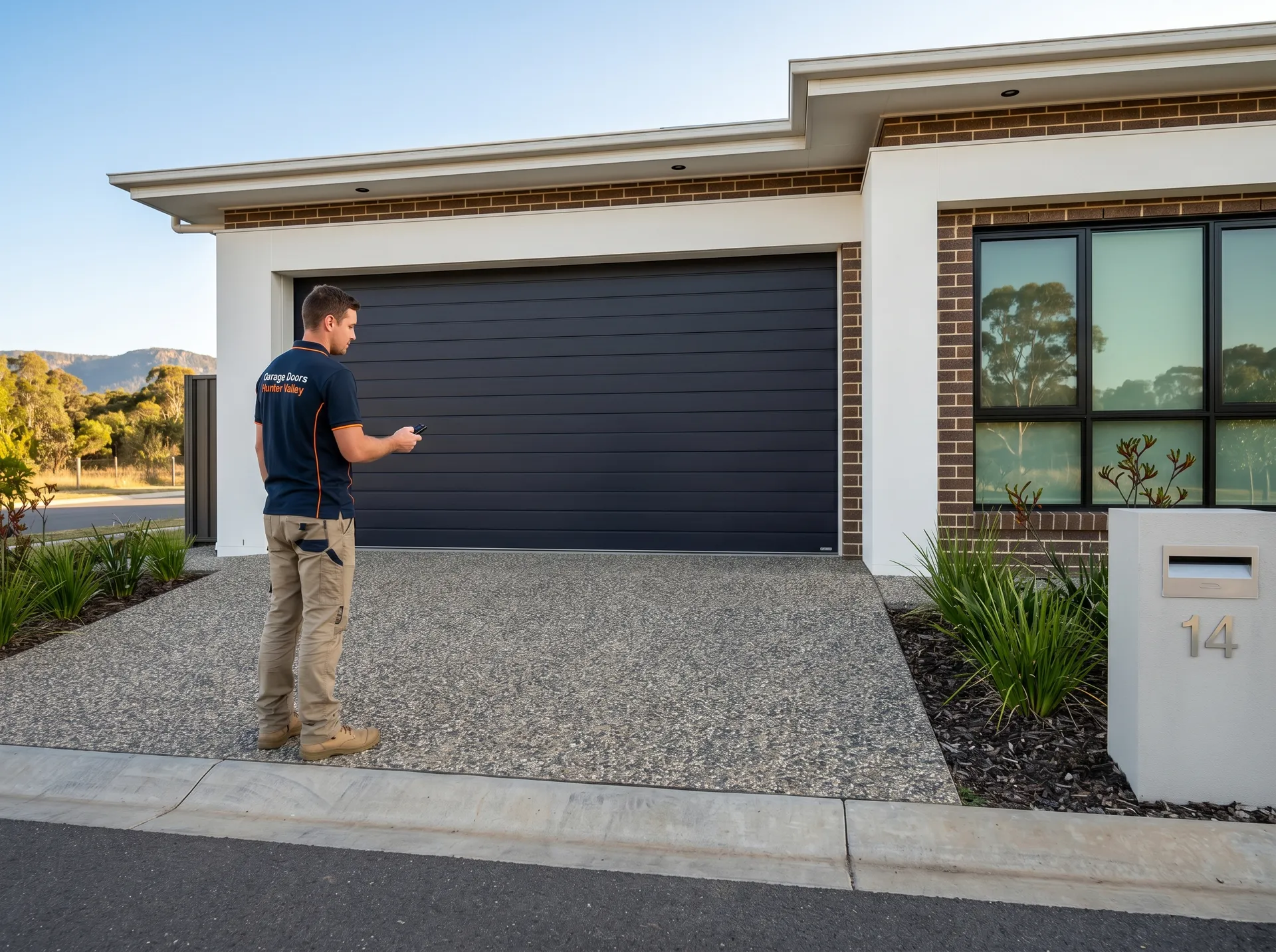 Timber-look garage door